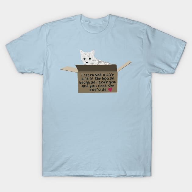 Cat in a Box Valentine T-Shirt by MarbleCloud